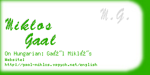 miklos gaal business card